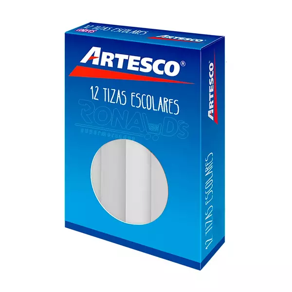 Tiza Blanca Artesco X12 Unidades